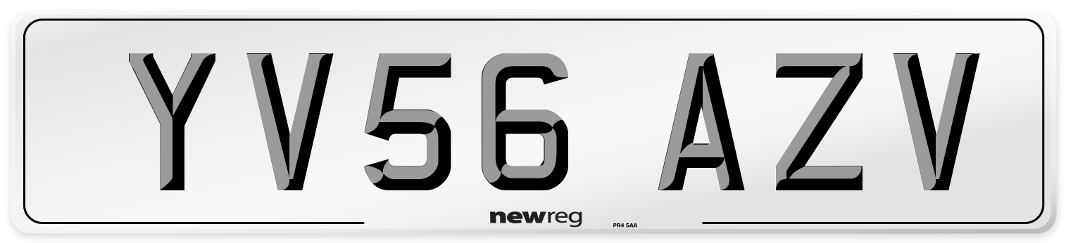 YV56 AZV Number Plate from New Reg